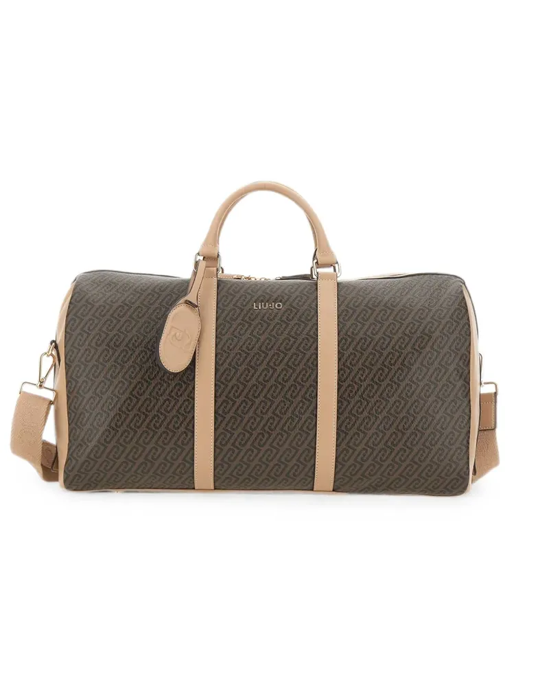 Liu Jo Ematite monogram-print tote bag - Braun Braun