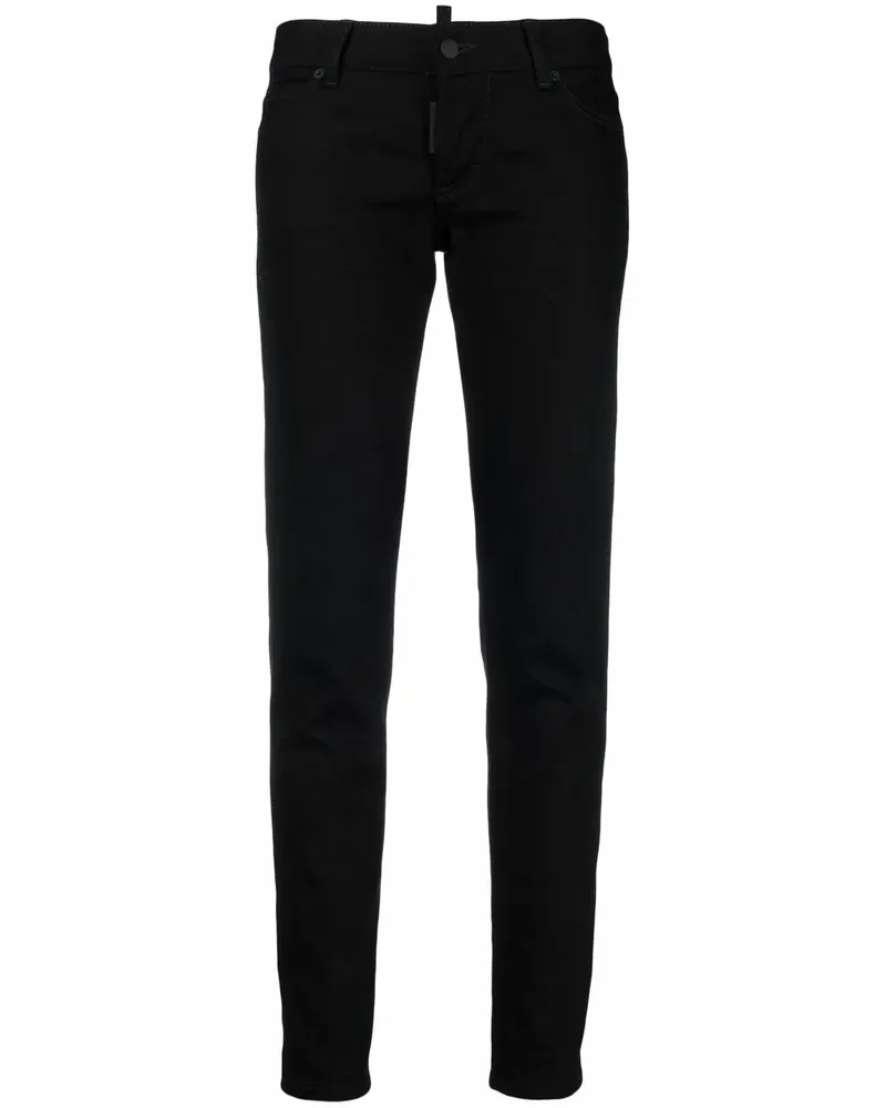 Dsquared2 Skinny-Jeans mit Logo-Print - Schwarz Schwarz