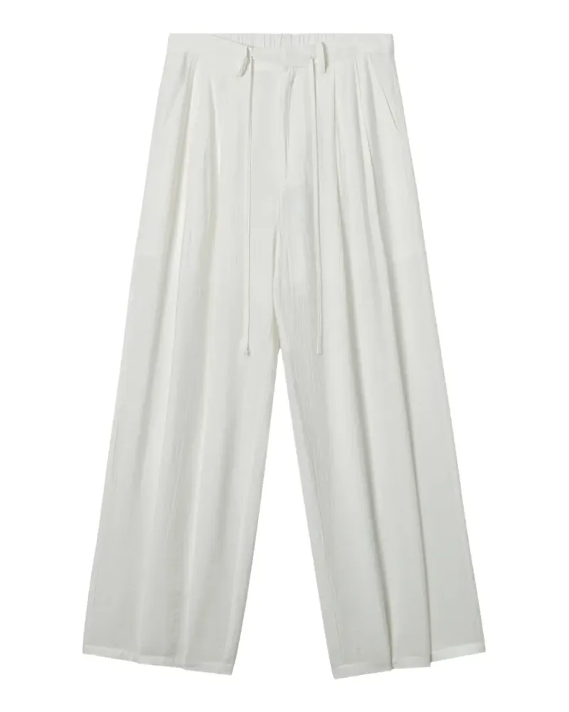 b+ab Wide-Leg-Hose mit Kordelzug - Weiß Weiß