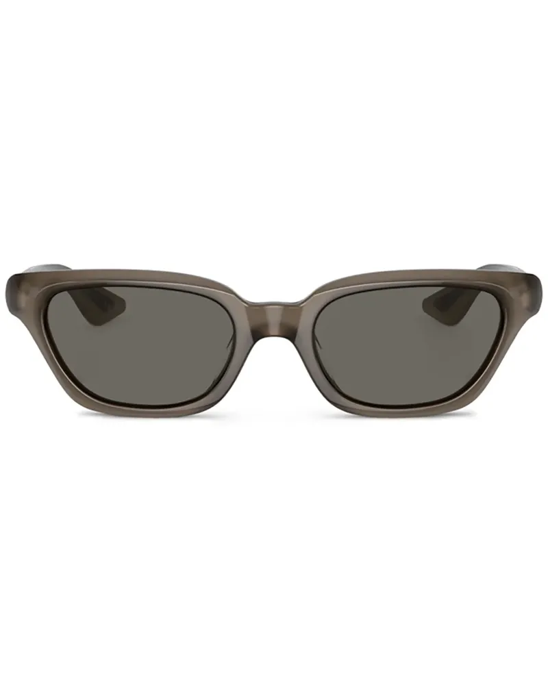 Oliver Peoples x Khaite Sonnenbrille mit eckigem Gestell - Braun Braun