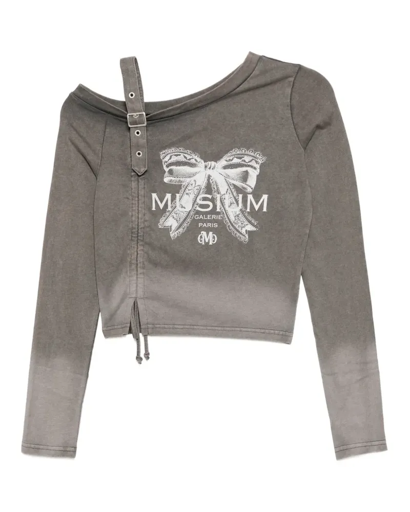 Musium Div. T-Shirt mit grafischem Print - Grau Grau