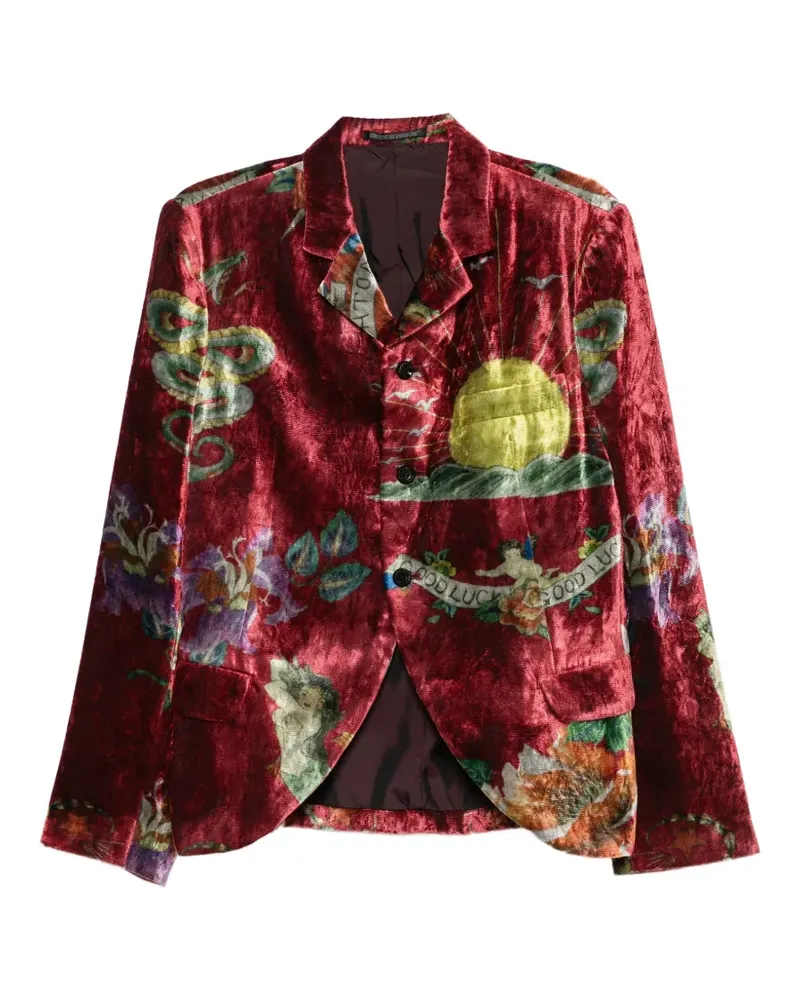 Yohji Yamamoto Sakko mit Tattoo-Print - Rot Rot