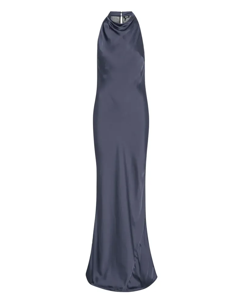 ROTATE Birger Christensen Maxikleid mit Spitzeneinsatz - Blau Blau