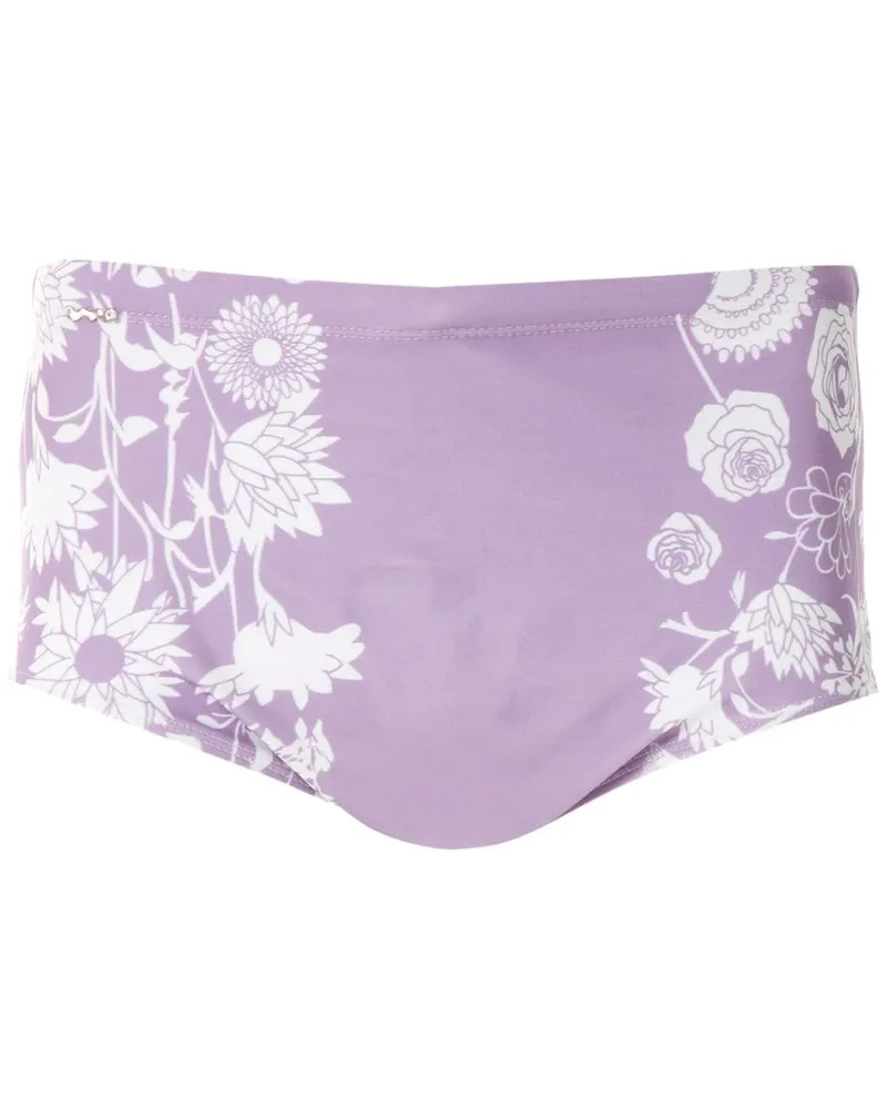 Amir Slama Badehose mit Print - Violett Violett