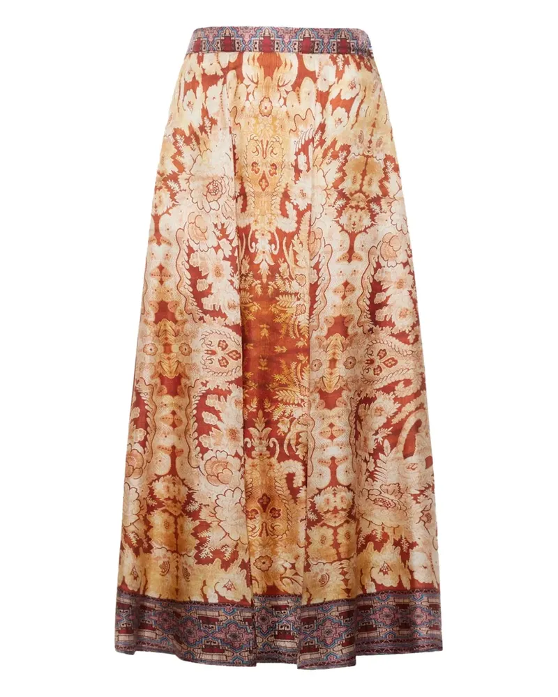 Pierre-Louis Mascia silk pleated skirt - Nude Nude