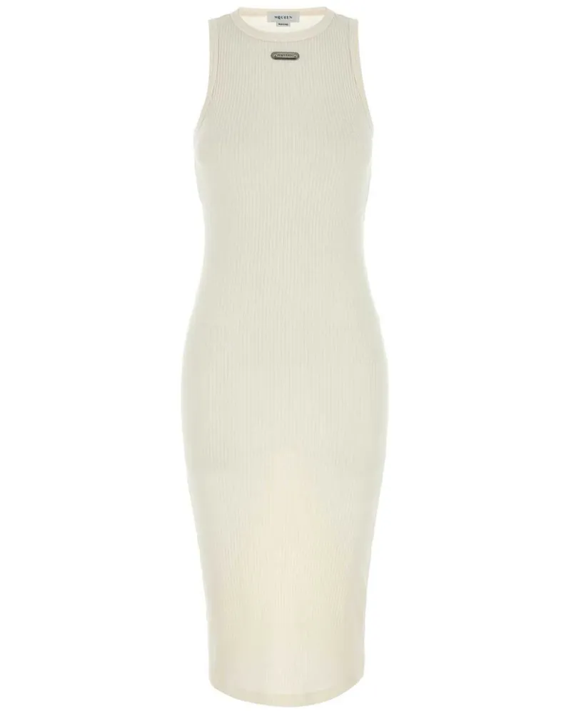 Alexander McQueen Klassisches Kleid - Weiß Weiß