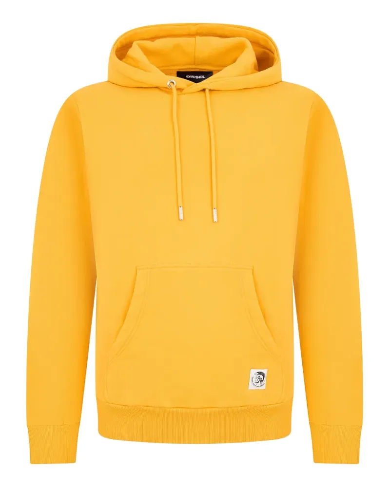 Diesel logo-patch drawstring hoodie - Gelb Gelb