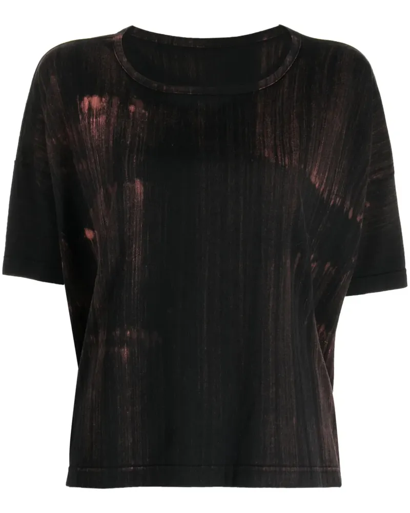 Yohji Yamamoto T-Shirt mit grafischem Print - Schwarz Schwarz