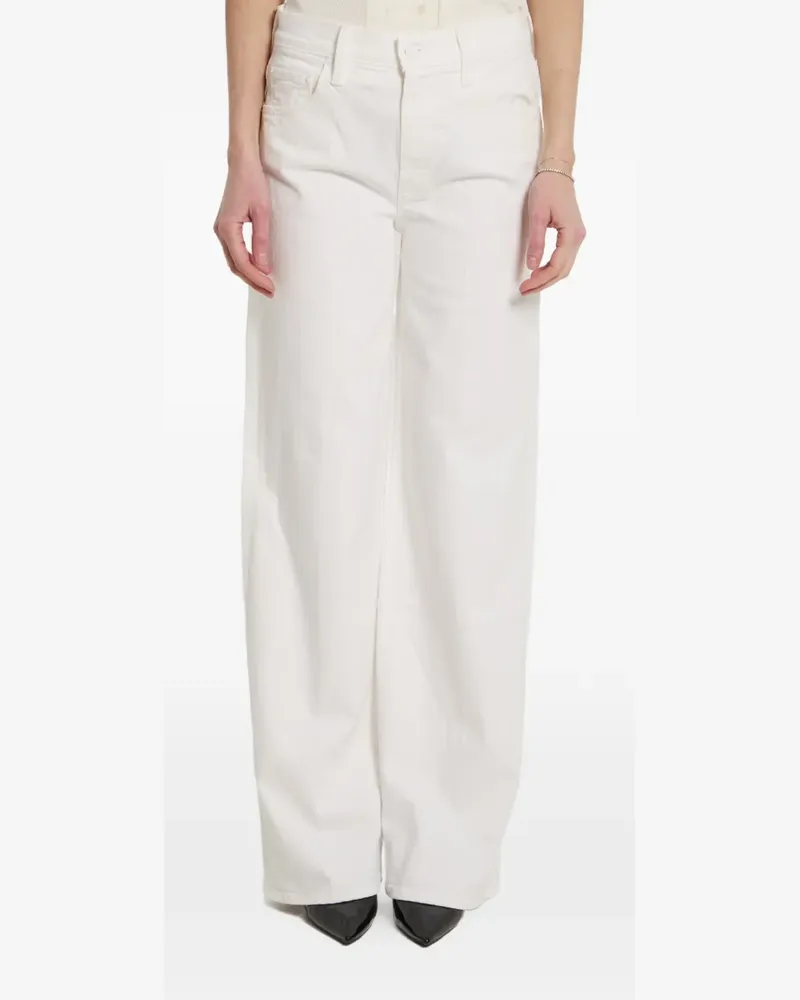 Mother The Rerun Zip Sneak cotton jeans - Weiß Weiß