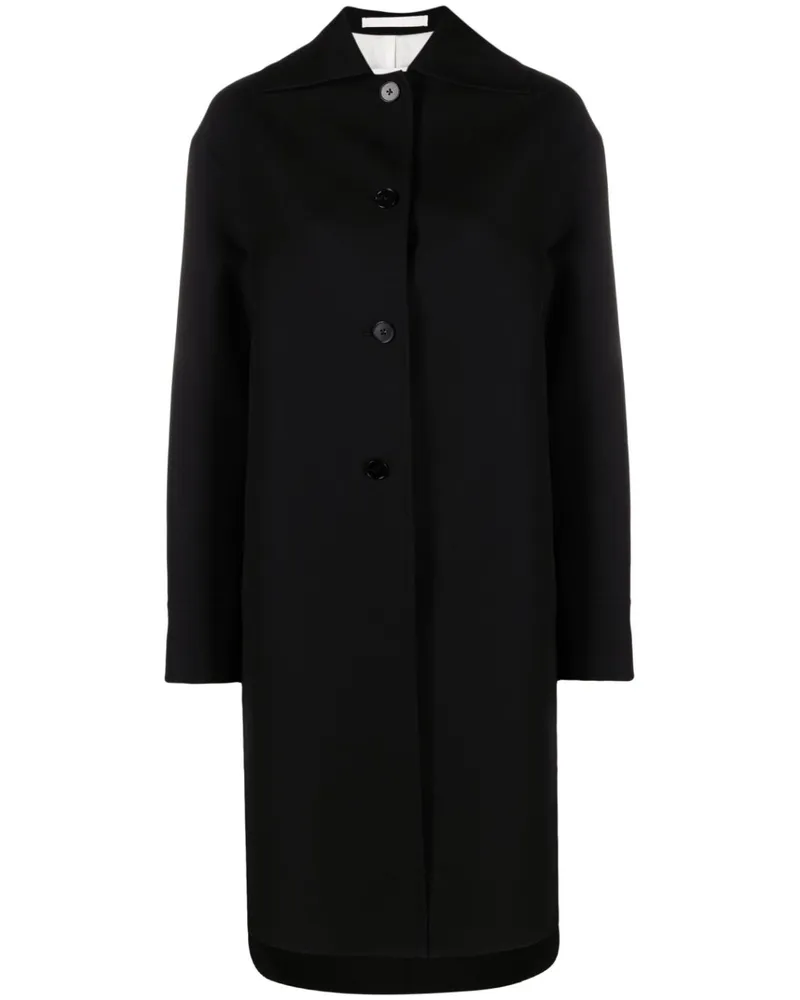 Jil Sander Asymmetrischer Mantel - Schwarz Schwarz