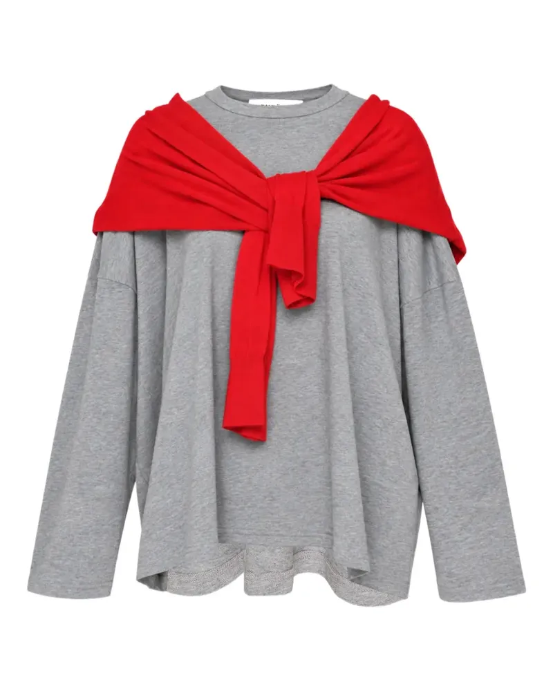 ENFÖLD layered cape-style T-shirt - Grau Grau