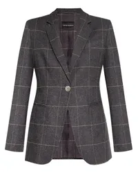 Emporio Armani Karierter Blazer Grau