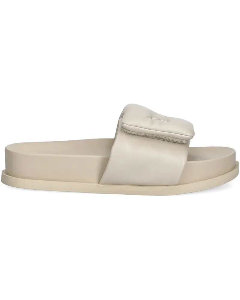 Armani Exchange padded logo sandals - Weiß Weiß
