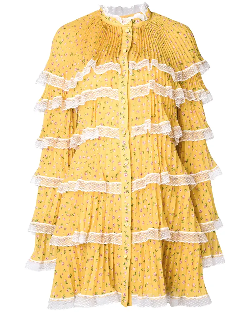 Philosophy Di Lorenzo Serafini Gestuftes Minikleid - Gelb Gelb