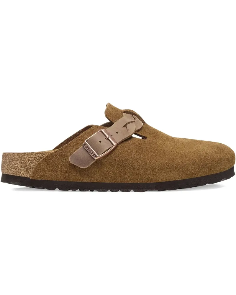 Birkenstock Boston Mules aus Nerzwildleder - Braun Braun