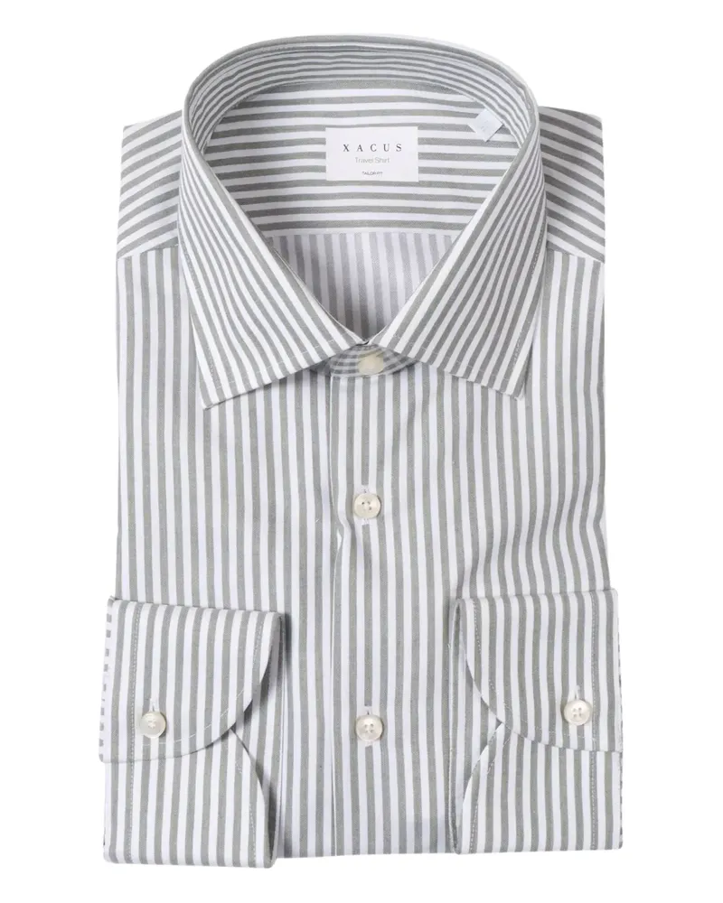 XACUS Gestreiftes Hemd - Weiß Weiß