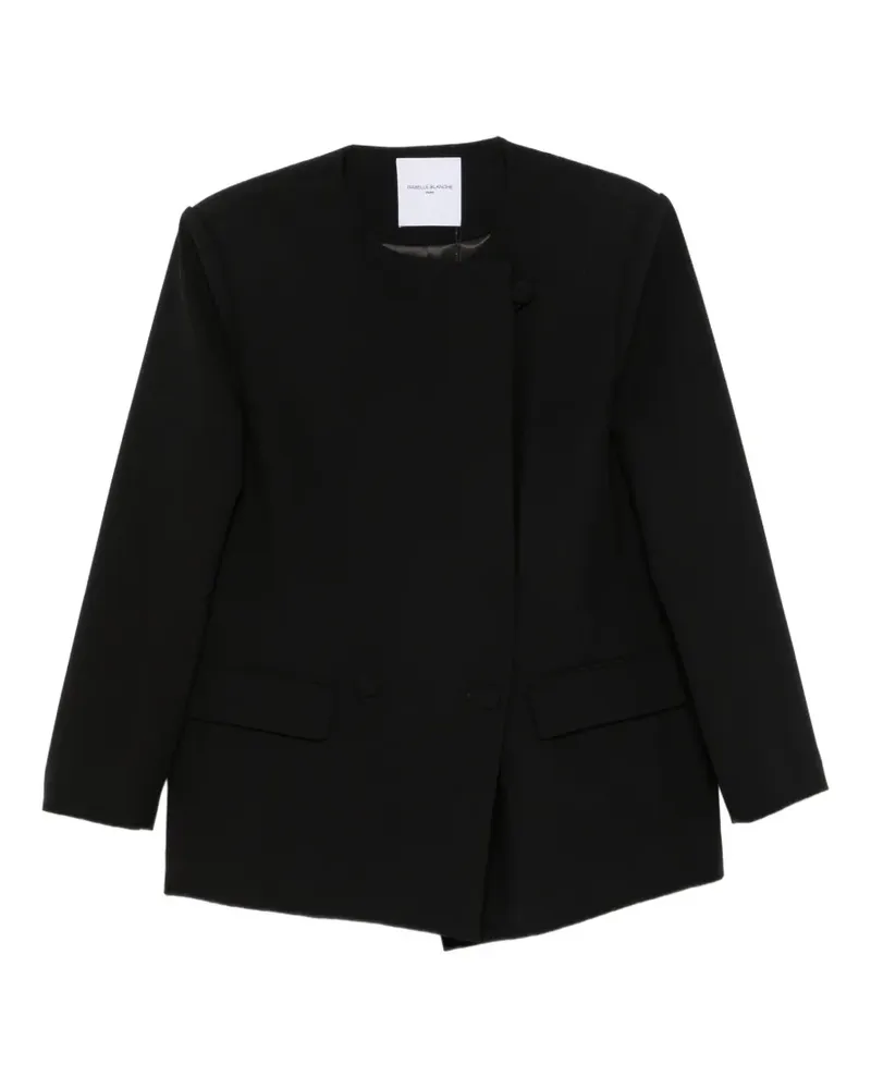 Isabelle Blanche double-breasted collarless jacket - Schwarz Schwarz