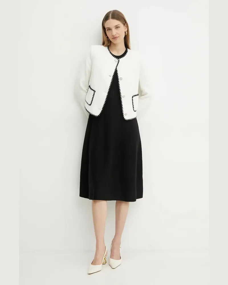 Guess Geknöpfte Jacke mit Häkelbesatz - Weiß Weiß
