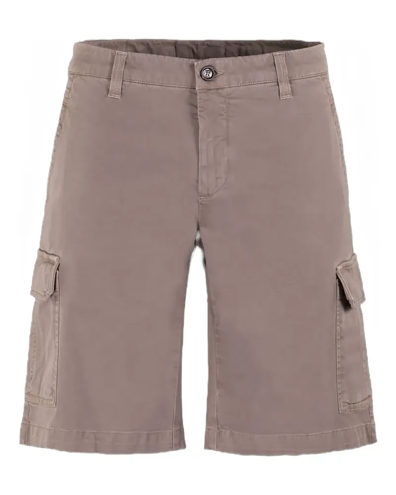 MOORER Shorts mit aufgesetzter Tasche - Braun Braun