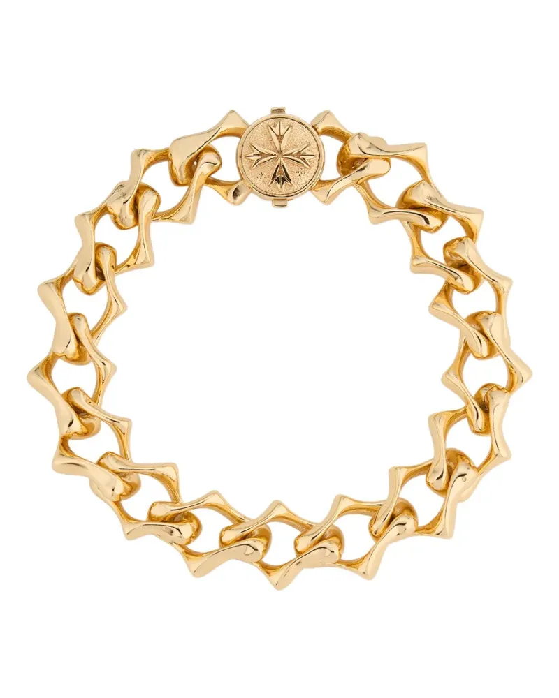 Emanuele Bicocchi Sharp Kettenarmband mit Logo - Gold Gold