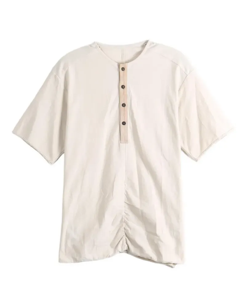 Ziggy Chen henly-neck T-shirt - Nude Nude