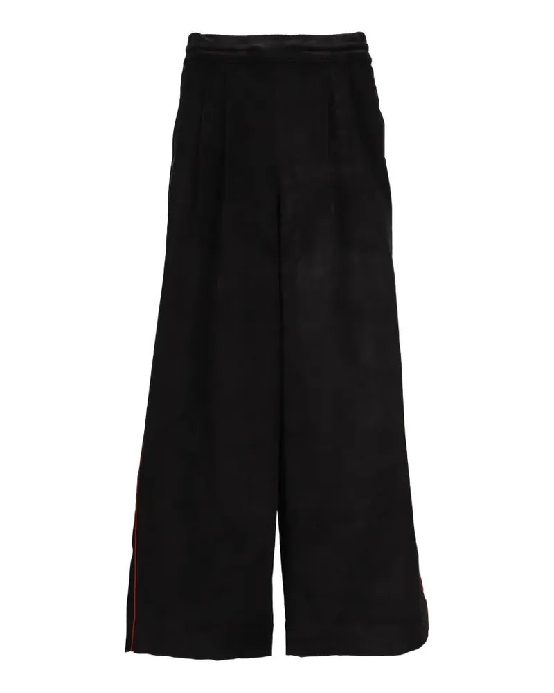 Nicholas Daley pleated corduroy track pants - Schwarz Schwarz