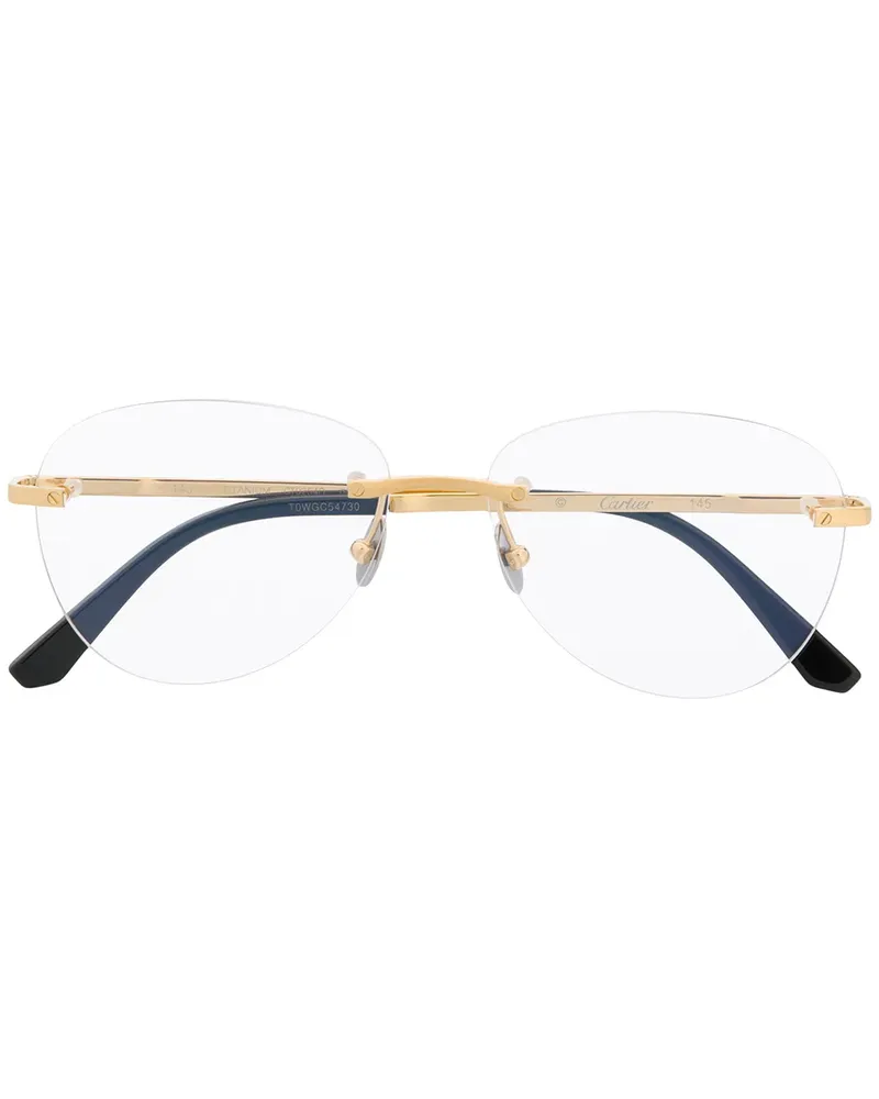 Cartier Klassische Pilotenbrille - Weiß Weiß