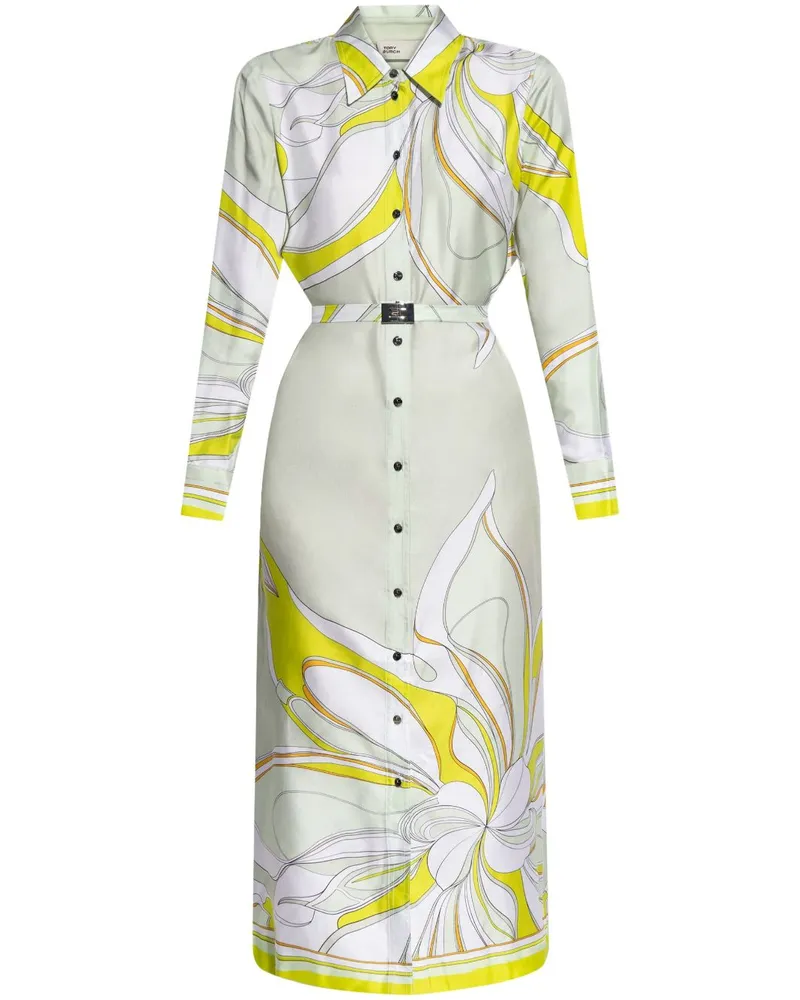 Tory Burch Hemdkleid aus Seide - Grün Grün
