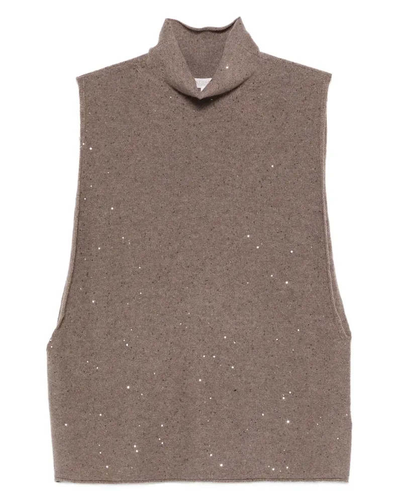 Antonelli Firenze Domiziano embellished top - Braun Braun