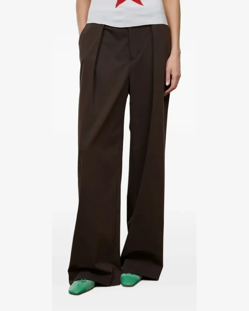 STAUD Maysen Hose mit Falten - Braun Braun