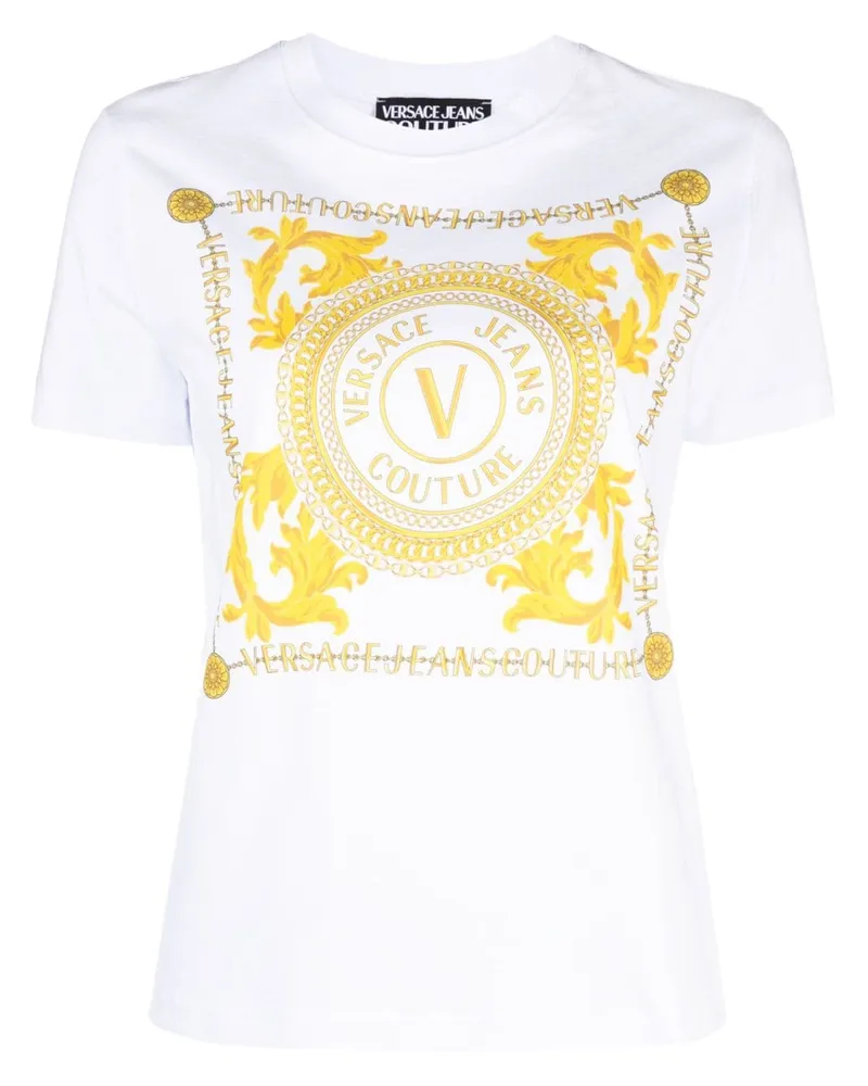 Versace Jeans Hemd mit Logo-Print - Weiß Weiß