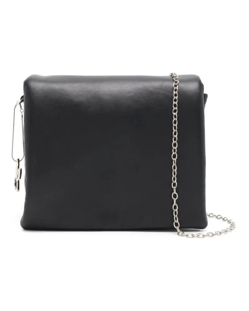 Gloria Coelho Faux-Leder-Schultertasche mit Nieten - Schwarz Schwarz