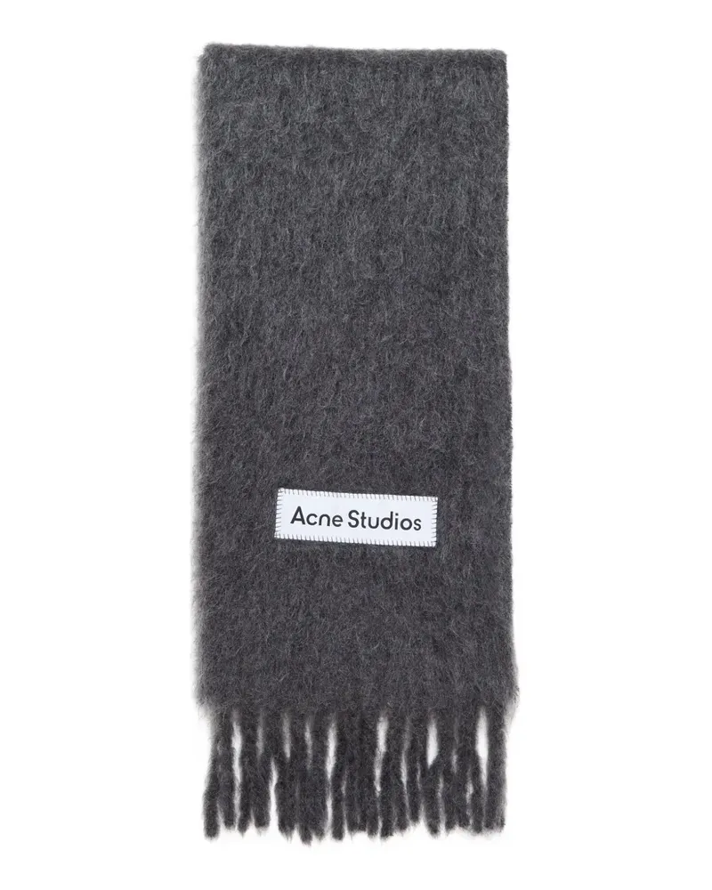 Acne Studios Schal mit Fransen - Grau Grau