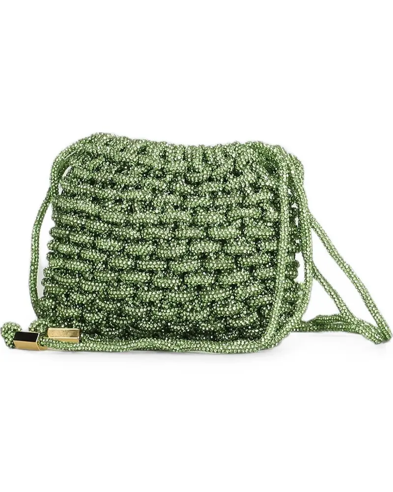 HIBOURAMA mini Penelope crystal-embellished shoulder bag - Grün Grün
