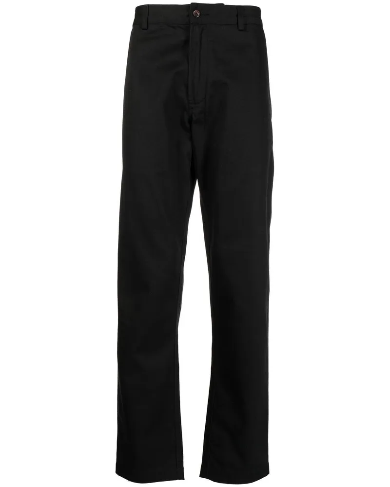 Universal Works Klassische Slim-Fit-Hose Schwarz