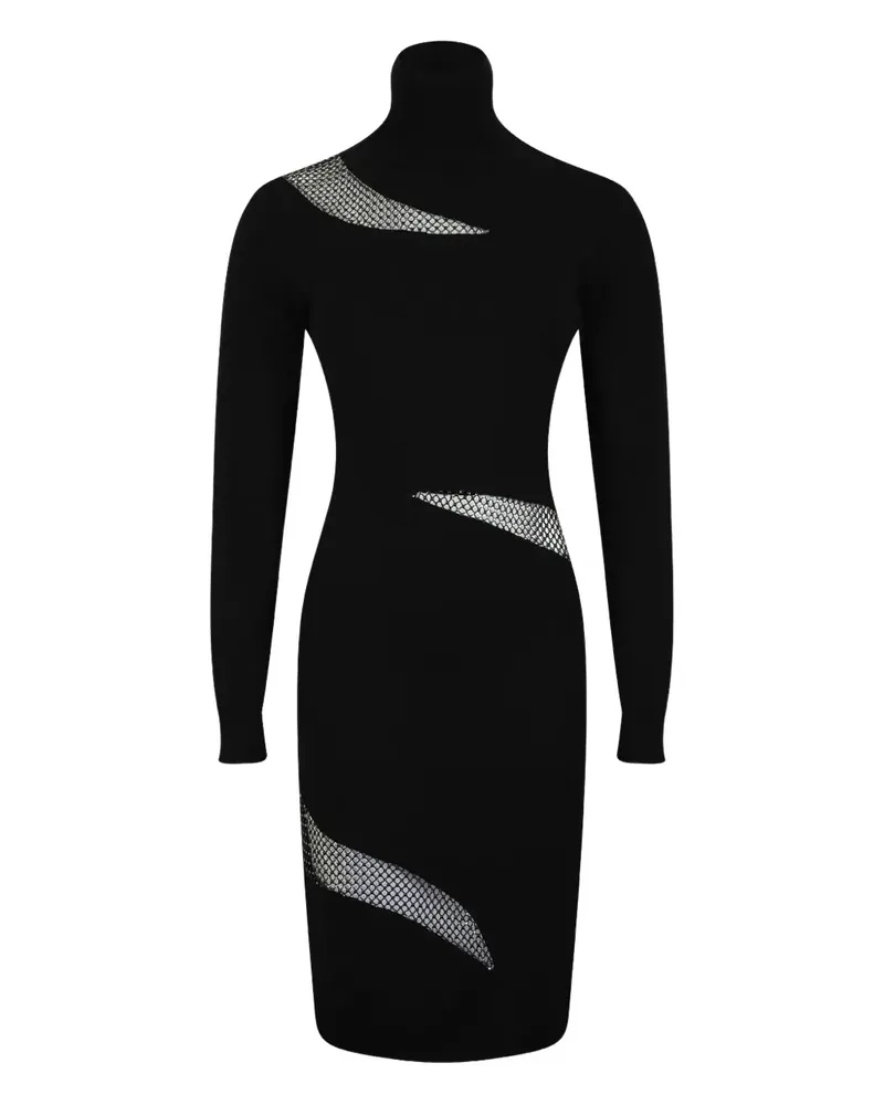 Genny crystal-embellished midi dress - Schwarz Schwarz