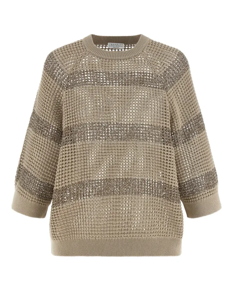 Brunello Cucinelli Pullover mit Pailletten - Nude Nude