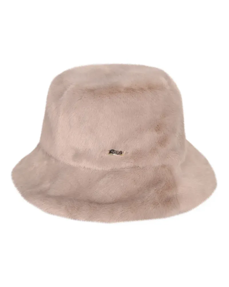 Herno Fischerhut aus Faux Fur - Nude Nude