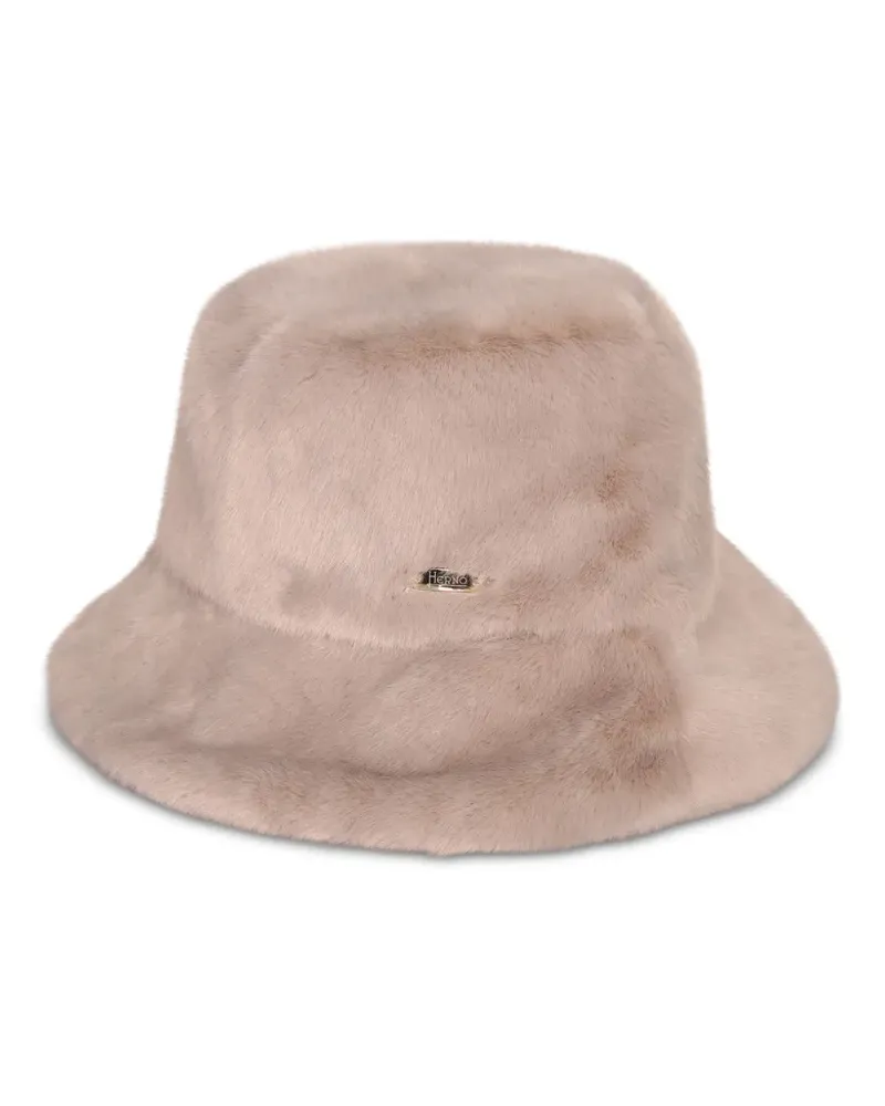 Herno Fischerhut aus Faux Fur - Nude Nude