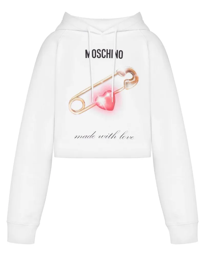 Moschino Hoodie mit Herz-Print - Weiß Weiß