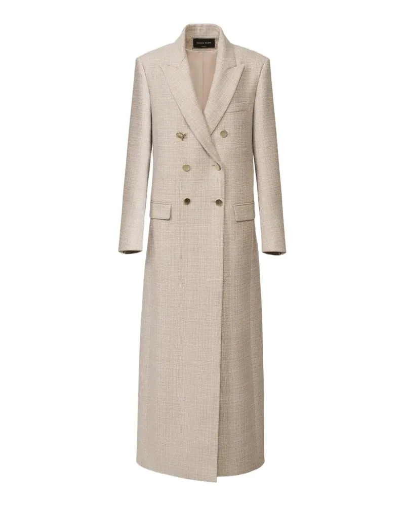 Fabiana Filippi double-breasted check-pattern coat - Nude Nude