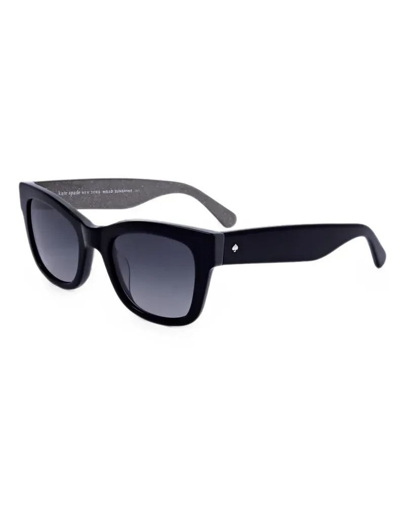 Kate Spade glitter-effect square-frame sunglasses - Schwarz Schwarz