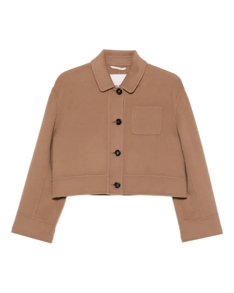 Max Mara Geknöpfte Cropped-Jacke - Braun Braun