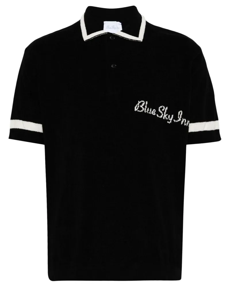 Blue Sky Inn Poloshirt mit Logo-Jacquard Schwarz