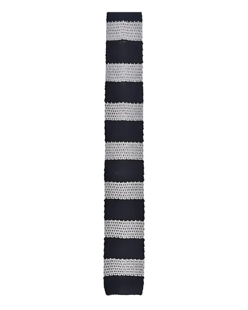 Brunello Cucinelli Gestreifte Strickkrawatte - Grau Grau