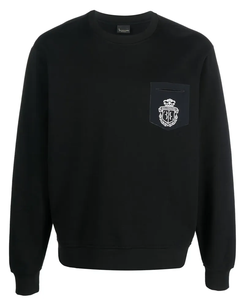 Billionaire Sweatshirt mit Logo-Wappen - Schwarz Schwarz