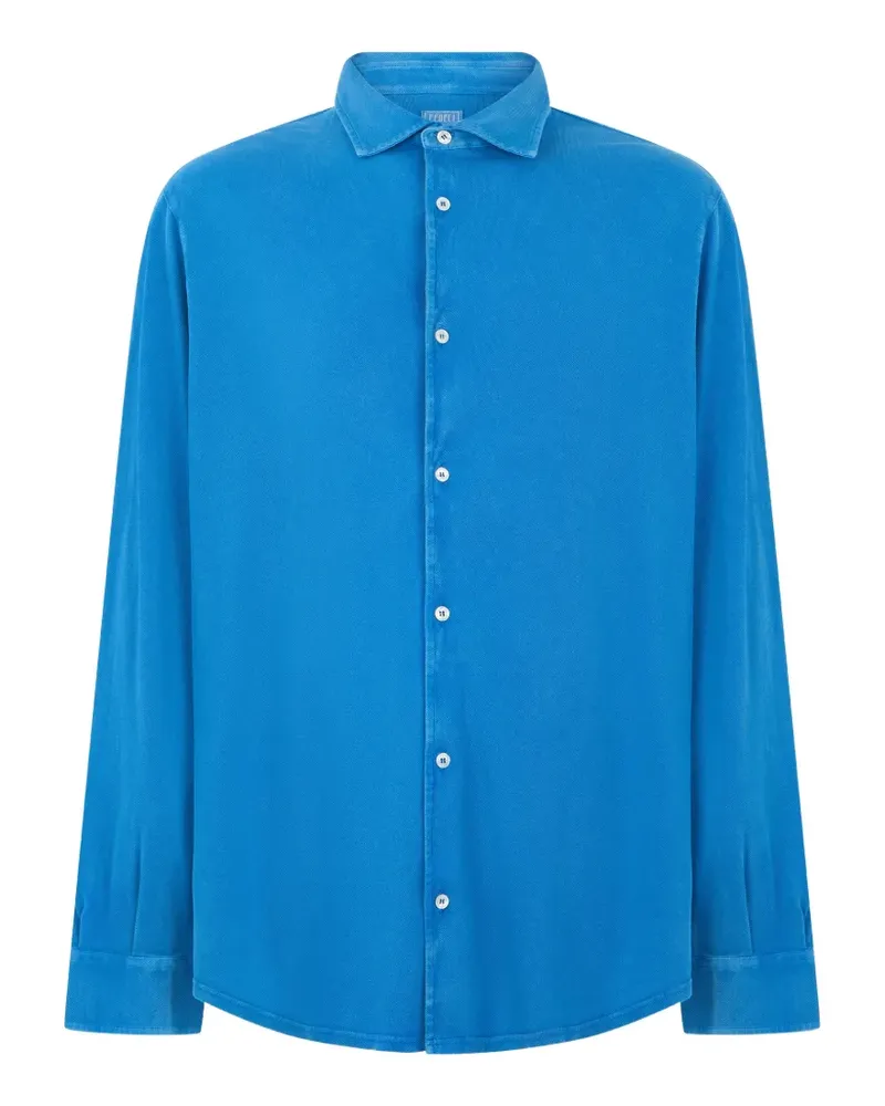 Fedeli long-sleeve button-up shirt - Blau Blau