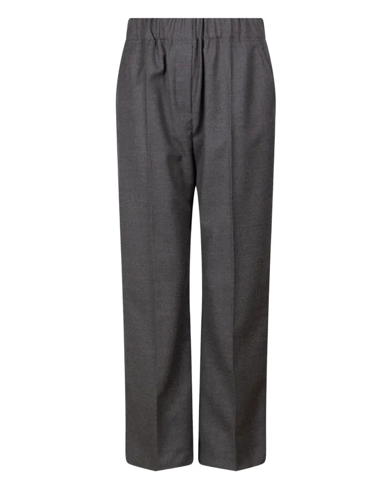 Max Mara Hose mit Stretchbund - Grau Grau