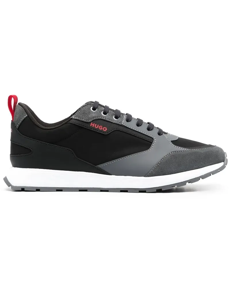 HUGO BOSS Sneakers mit Kontrasteinsätzen - Schwarz Schwarz