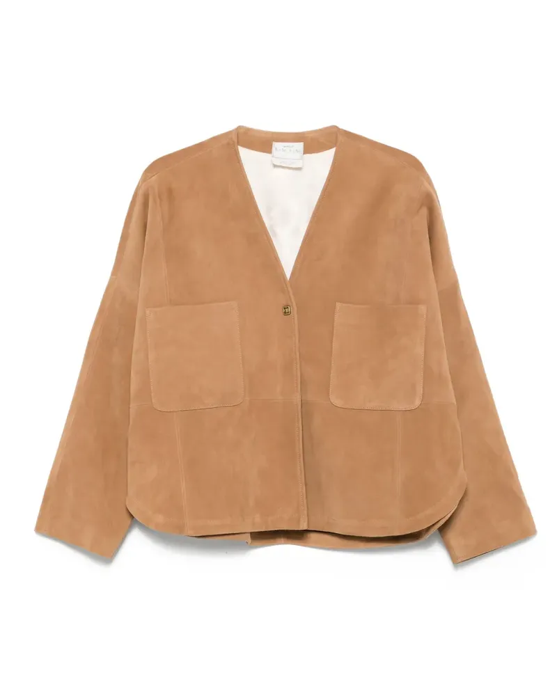 forte_forte Jacke aus Wildleder - Nude Nude